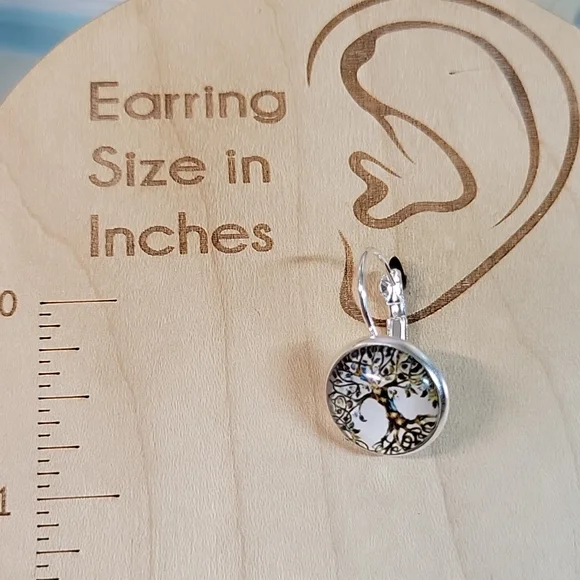 Tree of Life Medallion Drop Earrings - Picture 5 of 5